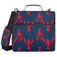 thumbnail image 1 of FORMRS Zipper Binder with Shoulder Strap 2-inch Ring 500 Sheet Capacity File Bag, Blue Lobster Pattern, 1 of 5