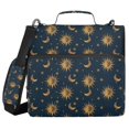 thumbnail image 1 of FORMRS Zipper Binder with Shoulder Strap 2-inch Ring 500 Sheet Capacity File Bag, Blue Sun Moon Pattern, 1 of 5