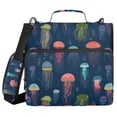 thumbnail image 1 of FORMRS Zipper Binder with Shoulder Strap 2-inch Ring 500 Sheet Capacity File Bag, Cartoon Jellyfish Pattern, 1 of 5