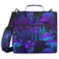 thumbnail image 1 of FORMRS Zipper Binder with Shoulder Strap 2-inch Ring 500 Sheet Capacity File Bag, Dark Mushrooms Pattern, 1 of 5