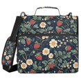 thumbnail image 1 of FORMRS Zipper Binder with Shoulder Strap 2-inch Ring 500 Sheet Capacity File Bag, Floral Raspberry Pattern, 1 of 5