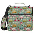 thumbnail image 1 of FORMRS Zipper Binder with Shoulder Strap 2-inch Ring 500 Sheet Capacity File Bag, Green Cartoon Trucks Pattern, 1 of 5
