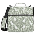 thumbnail image 1 of FORMRS Zipper Binder with Shoulder Strap 2-inch Ring 500 Sheet Capacity File Bag, Green Floral Cat Pattern, 1 of 5