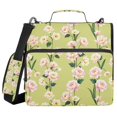 thumbnail image 1 of FORMRS Zipper Binder with Shoulder Strap 2-inch Ring 500 Sheet Capacity File Bag, Green Flowers Pattern, 1 of 5