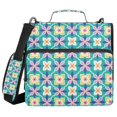 thumbnail image 1 of FORMRS Zipper Binder with Shoulder Strap 2-inch Ring 500 Sheet Capacity File Bag, Green Mosaic Pattern, 1 of 5