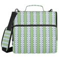 thumbnail image 1 of FORMRS Zipper Binder with Shoulder Strap 2-inch Ring 500 Sheet Capacity File Bag, Green Stripe Pattern, 1 of 5