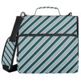 thumbnail image 1 of FORMRS Zipper Binder with Shoulder Strap 2-inch Ring 500 Sheet Capacity File Bag, Green Stripes Pattern, 1 of 5