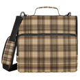thumbnail image 1 of FORMRS Zipper Binder with Shoulder Strap 2-inch Ring 500 Sheet Capacity File Bag, Khaki Plaid Pattern, 1 of 5