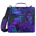 thumbnail image 1 of FORMRS Zipper Binder with Shoulder Strap 2-inch Ring 500 Sheet Capacity File Bag, Night Mushrooms Pattern, 1 of 5