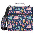 thumbnail image 1 of FORMRS Zipper Binder with Shoulder Strap 2-inch Ring 500 Sheet Capacity File Bag, Pink Cartoon Truck Pattern, 1 of 5