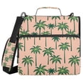 thumbnail image 1 of FORMRS Zipper Binder with Shoulder Strap 2-inch Ring 500 Sheet Capacity File Bag, Pink Palm Trees, 1 of 5