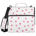 thumbnail image 1 of FORMRS Zipper Binder with Shoulder Strap 2-inch Ring 500 Sheet Capacity File Bag, Pink Polka Dots, 1 of 5