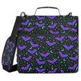 thumbnail image 1 of FORMRS Zipper Binder with Shoulder Strap 2-inch Ring 500 Sheet Capacity File Bag, Purple Cartoon Bats Pattern, 1 of 5