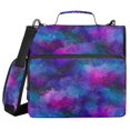 thumbnail image 1 of FORMRS Zipper Binder with Shoulder Strap 2-inch Ring 500 Sheet Capacity File Bag, Purple Galaxy Pattern, 1 of 5