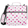 thumbnail image 1 of FORMRS Zipper Binder with Shoulder Strap 2-inch Ring 500 Sheet Capacity File Bag, Purple Polka Dots, 1 of 5