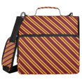 thumbnail image 1 of FORMRS Zipper Binder with Shoulder Strap 2-inch Ring 500 Sheet Capacity File Bag, Red Stripes Pattern, 1 of 5