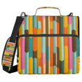 thumbnail image 1 of FORMRS Zipper Binder with Shoulder Strap 2-inch Ring 500 Sheet Capacity File Bag, Retro Abstract Pattern, 1 of 5