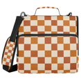 thumbnail image 1 of FORMRS Zipper Binder with Shoulder Strap 2-inch Ring 500 Sheet Capacity File Bag, Rusty Orange Plaid, 1 of 5