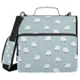thumbnail image 1 of FORMRS Zipper Binder with Shoulder Strap 2-inch Ring 500 Sheet Capacity File Bag, Simple Sheep Pattern, 1 of 5