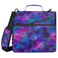 thumbnail image 1 of FORMRS Zipper Binder with Shoulder Strap 2-inch Ring 500 Sheet Capacity File Bag, Watercolor Purple Galaxy Pattern, 1 of 5
