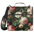 thumbnail image 1 of FORMRS Zipper Binder with Shoulder Strap 2-inch Ring 500 Sheet Capacity File Bag, White and Pink Roses, 1 of 5
