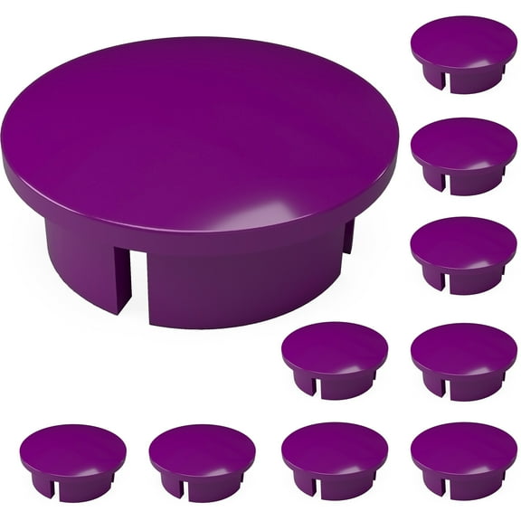 FORMUFIT F001IDC-PU-10 PVC Internal Domed End Cap, Furniture Grade, 1" Size, Purple, 10-Pack
