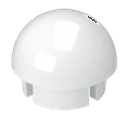 thumbnail image 1 of FORMUFIT F114BEC-WH-10 PVC Internal Ball End Cap, Furniture Grade, 1-1/4" Size, White , 10-Pack, 1 of 3