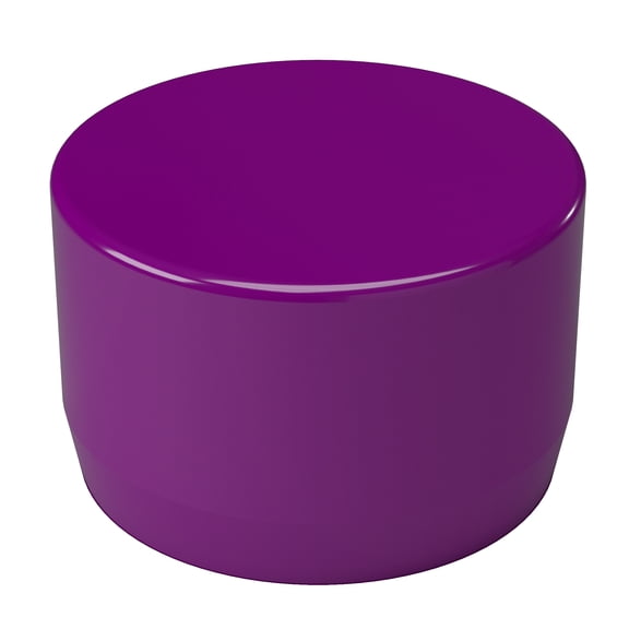 FORMUFIT F114EEC-PU-10 PVC External End Cap, Furniture Grade, 1-1/4" Size, Purple , 10-Pack