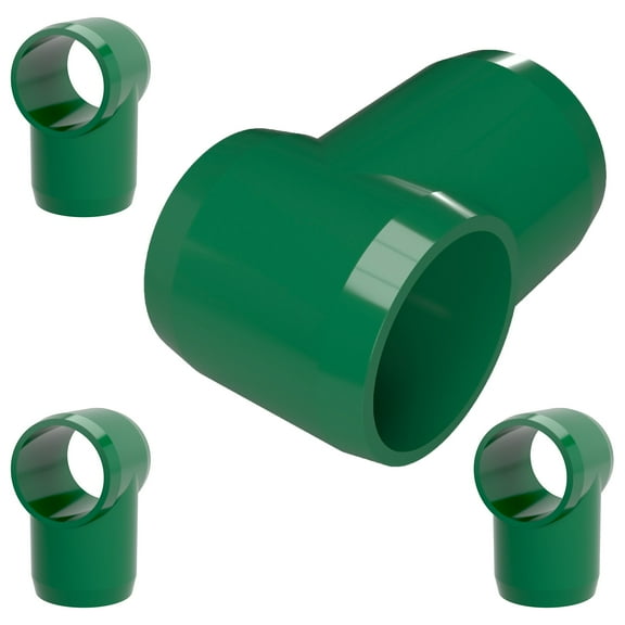 FORMUFIT PVC Fitting, Slip Slip Tee Hinge, Furniture Grade, 1-1/4 Size, Green, 4-Pack (F114STE-GR-4)