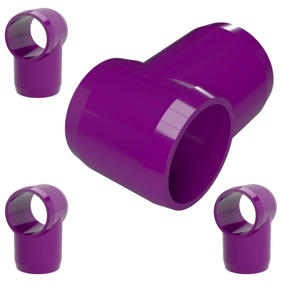 FORMUFIT PVC Fitting, Slip Slip Tee Hinge, Furniture Grade, 1-1/4 Size, Purple, 4-Pack (F114STE-PU-4)