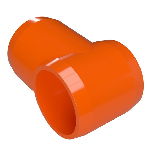 FORMUFIT PVC Fitting, Slip Slip Tee Hinge, Furniture Grade, 1 Size, Orange, 4-Pack (F001STE-OR-4)