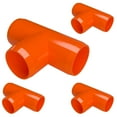 thumbnail image 1 of FORMUFIT PVC Fitting, Standard Tee , Furniture Grade, 1-1/4" Size, Orange, 4-Pack (F114TEE-OR-4), 1 of 7
