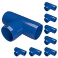 thumbnail image 1 of FORMUFIT PVC Fitting, Standard Tee , Furniture Grade, 3/4" Size, Blue, 8-Pack (F034TEE-BL-8), 1 of 7