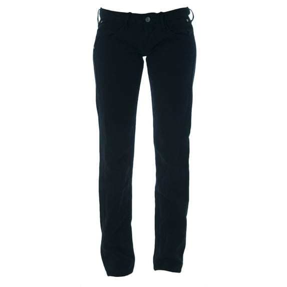 FORNARINA Women's Bayley Straight Leg Cotton Blend Pants Sz 27 Black