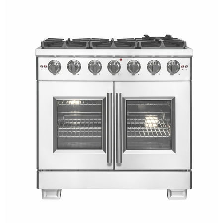 Forno Appliances - Capriasca 5.36 Cu. Ft. Freestanding Gas Range with French Doors and LP Conversion