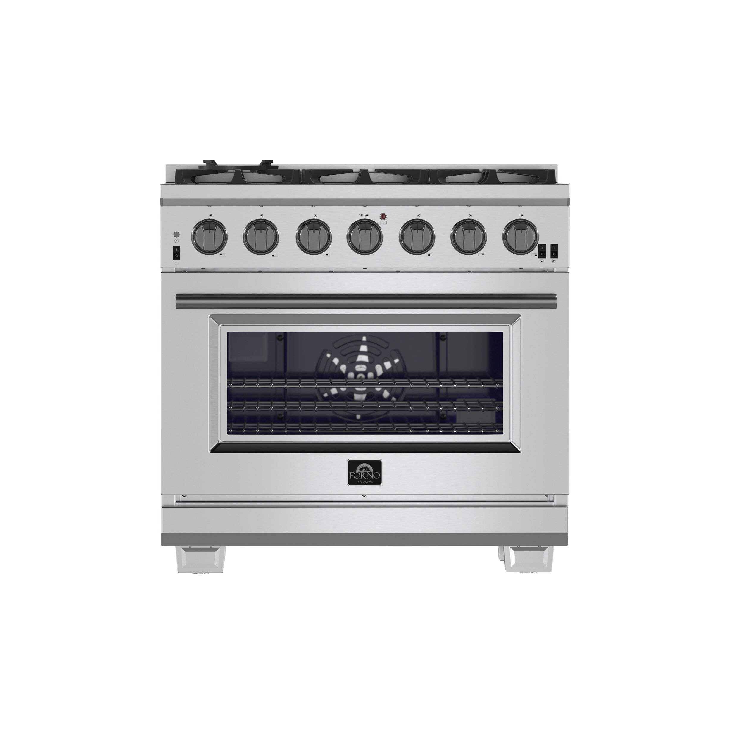 36" Stainless Steel Dual-Fuel Freestanding Gas Range