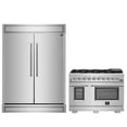 thumbnail image 1 of FORNO Premium 2-Piece Kitchen Bundle - Capriasca 48" Stainless Steel Range, Forno Maderno 2-28 " Wide Units with Decorative Trim - FBDL-019-06CAUS, 1 of 7