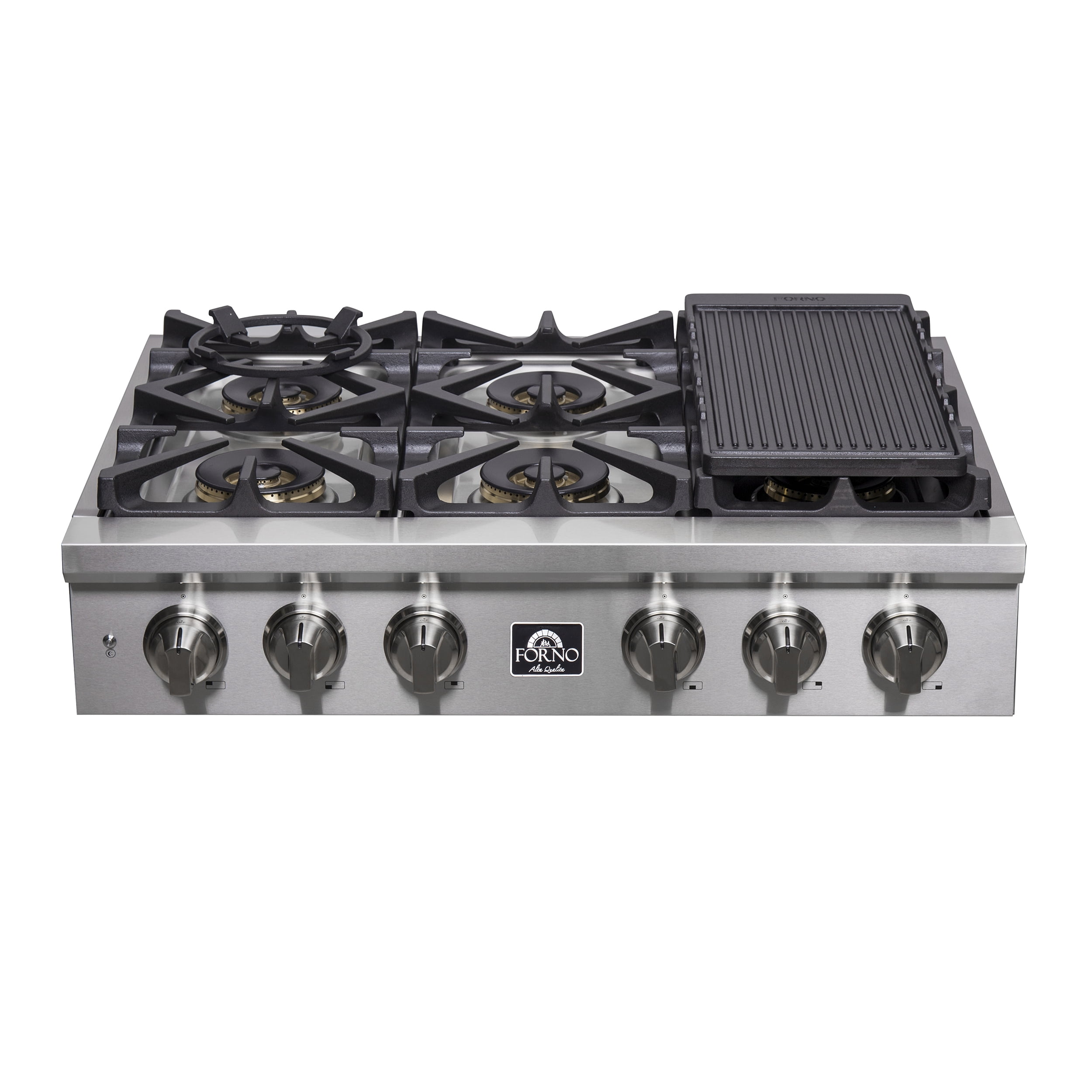 36" Stainless Steel 6 Burner Propane Gas Rangetop