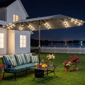 clearance on patio umbrellas White Cantilever Umbrella out umbrella and giving it new life. Large Patio Umbrella | Perfect