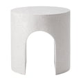 thumbnail image 1 of FOROUTIA 15.7" White Speckled Arch Side Table, Waterproof Magnesium Oxide Accent Table, Modern Indoor Outdoor End Table for Patio, Living Room, Bedroom, Small Space Stool, 1 of 7