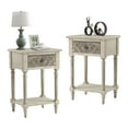 thumbnail image 1 of FOROUTIA Vintage Nightstands Set of 2 with Drawer, Wood Bedside Tables with Storage Shelf for Bedroom, 1 of 7