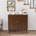 thumbnail image 1 of FOROUTIA Modern Sideboard Cabinet with Adjustable Shelves,Wood Accent Cabinet,Walnut, 1 of 7