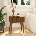 thumbnail image 1 of FOROUTIA Fluted Nightstand,Small Modern End Table with Storage Drawer, 1 of 6
