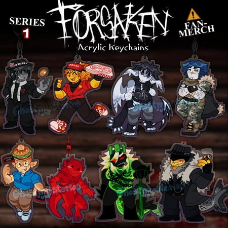 FORSAKEN - Keychains: Chance, Elliot, Two Time, Guest 1337, 007n7, Coolkidd, c00lkidd, 1x1x1x1, 1x4, Mafioso (1 keychain)