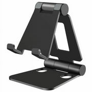 FORSHUYU Universal Foldable Aluminum Alloy Multi-angle Cell Phone Stand, Adjustable Tablet Stand Desk Desktop Phone Holder