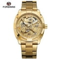 thumbnail image 1 of FORSINING Men Skeleton Automatic Winding Mechanical Watches Gold Stainless Steel Waterproof Wristwatch Montre Uhr with Gift Box, 1 of 4