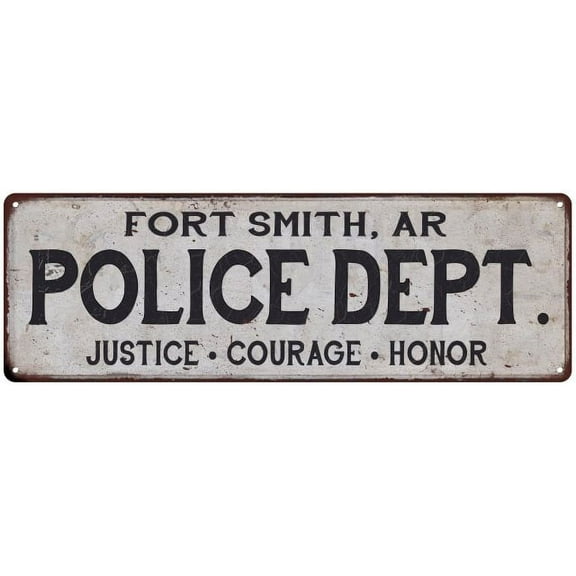 FORT SMITH, AR POLICE DEPT. Home Decor Metal Sign Gift 6x18 106180012351