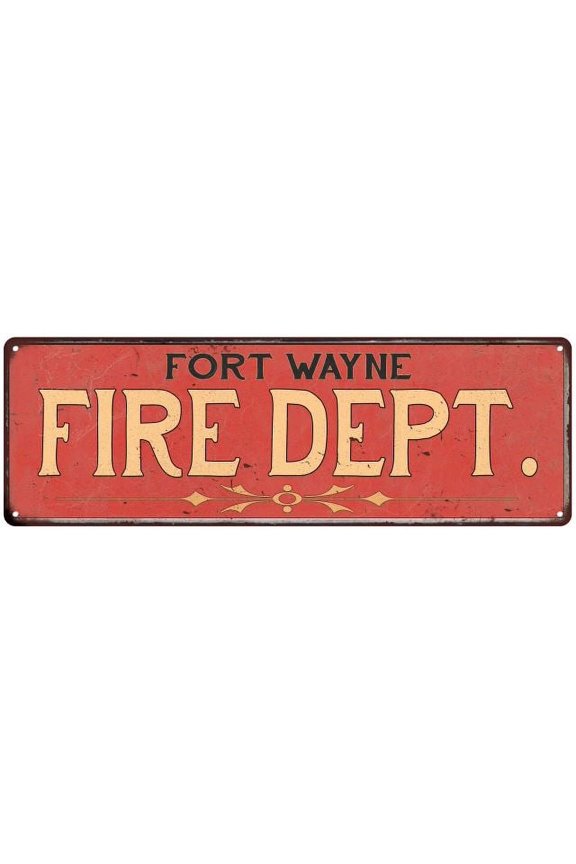 FORT WAYNE FIRE DEPT. Home Decor Metal Sign Police Gift 8x24 108240013068