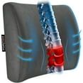 thumbnail image 1 of FORTEM Lumbar Support Cushion, Back Support for Office Chair and Car Seat, Back Rest for Gaming Chair, Memory Foam Pillow, Desk Chair Cushion, Breathable & Washable Cover, Adjustable Straps, 1 of 9