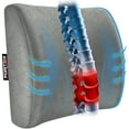 thumbnail image 1 of FORTEM Lumbar Support Cushion, Back Support For Office Chair and Car Seat, Back Rest for Gaming Chair, Memory Foam Pillow, Desk Chair Cushion, Breathable & Washable Cover, Adjustable Straps, 1 of 9
